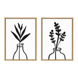 Sylvie Modern Botanical Vase Framed Canvas Set by The Creative Bunch by kateandlaurel - product image 11 for Resin Society