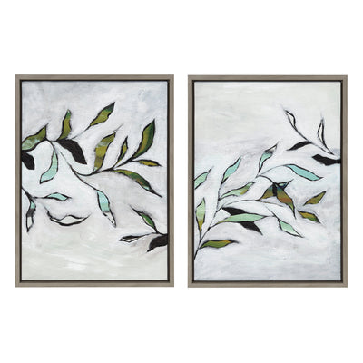 Sylvie Branch I and II Framed Canvas Art Set by Nikita Jariwala