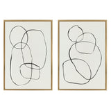 Sylvie Going in Circles Framed Textured Canvas Set
