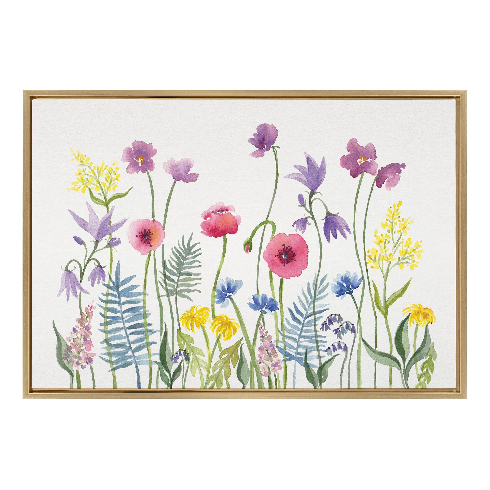 Sylvie Wildflorals Framed Canvas by kateandlaurel - main product image for Resin Society
