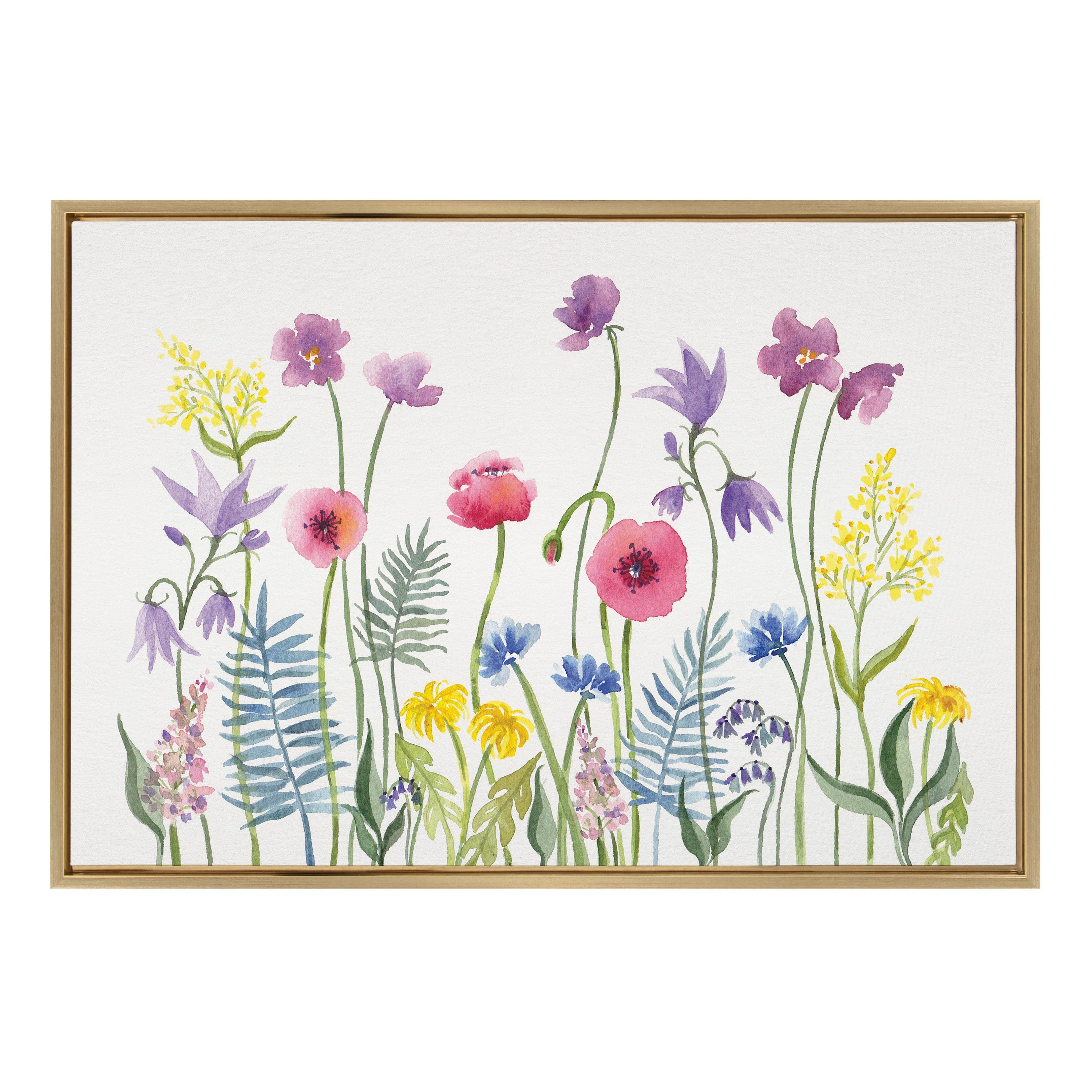 Sylvie Wildflorals Framed Canvas by kateandlaurel - main product image for Resin Society