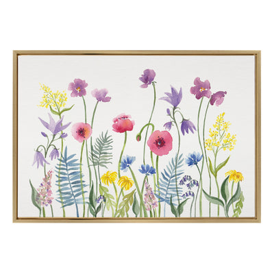 Sylvie Wildflorals Framed Canvas by kateandlaurel - main product image for Resin Society