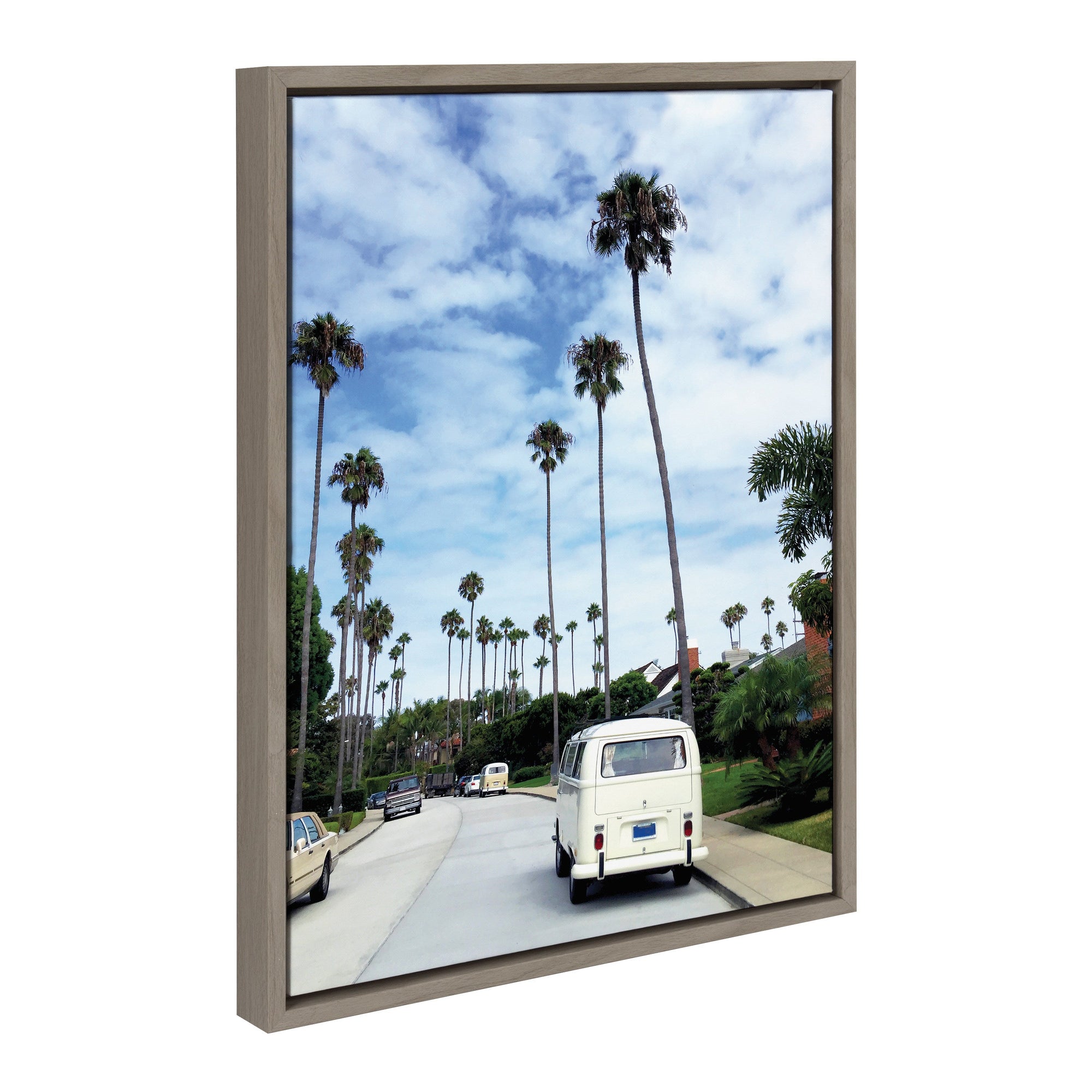 Sylvie La Jolla Commute Framed Canvas by Rachel Bolgov by kateandlaurel - main product image for Resin Society