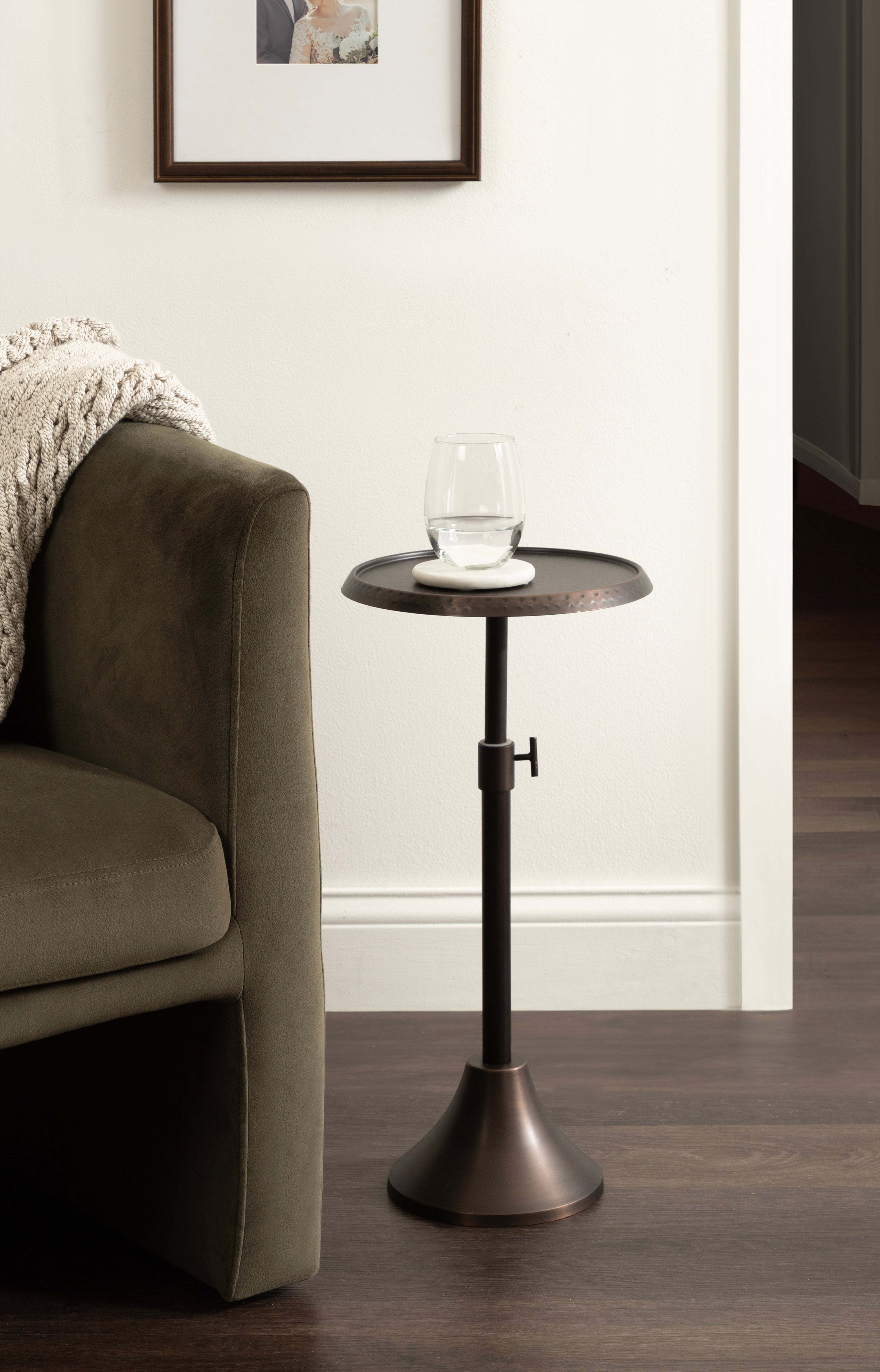 Sanzo Adjustable Metal Drink Table