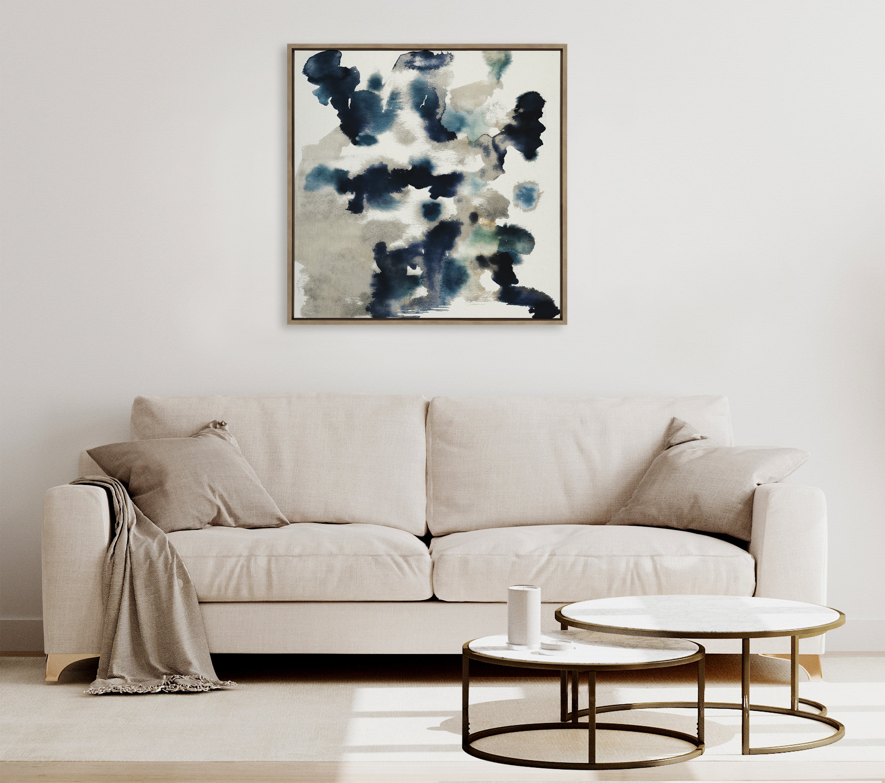 Sylvie Gilded Watercolor Framed Canvas