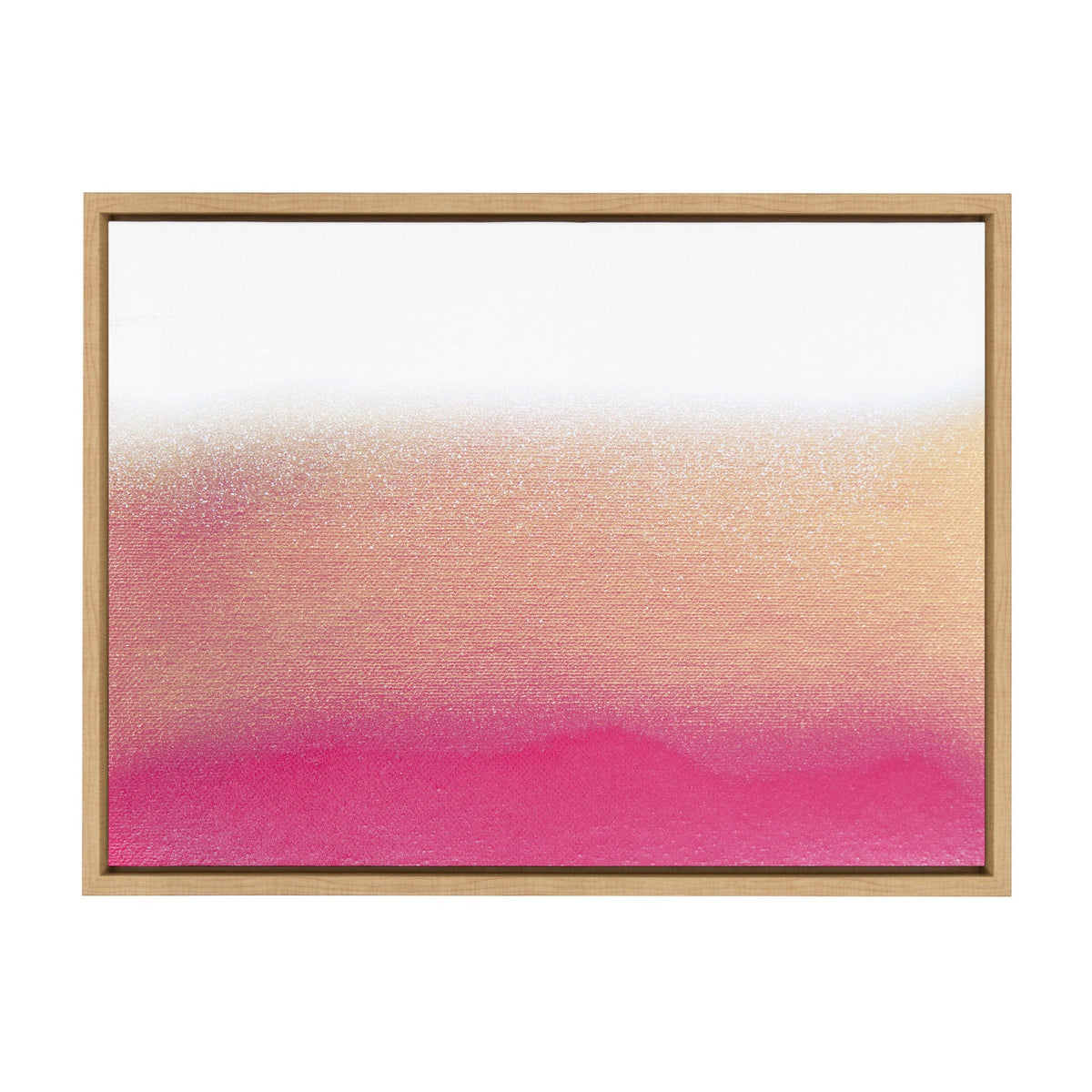 Sylvie Champagne Shimmer Framed Canvas by kateandlaurel - main product image for Resin Society