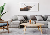 Sylvie Texas Longhorn Cow Lick Framed Canvas by kateandlaurel - product image 5 for Resin Society