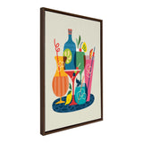 Sylvie Mid Century Modern Cocktails Framed Canvas by kateandlaurel - product image 2 for Resin Society