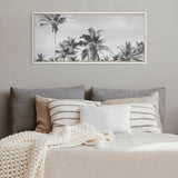 Sylvie Coastal Coconut Palm Tree Beach BW Framed Canvas by kateandlaurel - product image 5 for Resin Society