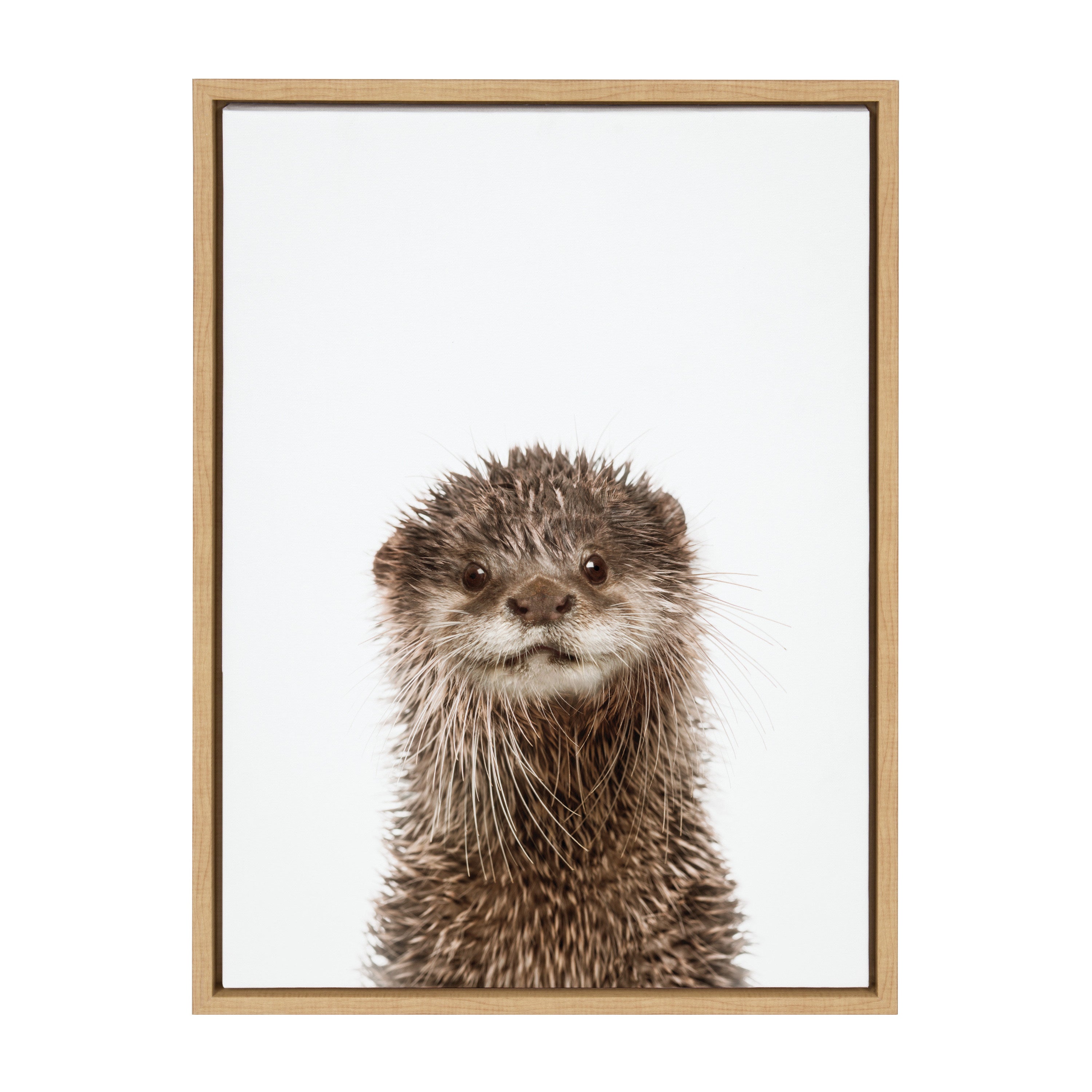 Sylvie Animal Studio Otter Framed Canvas by Amy Peterson Art Studio