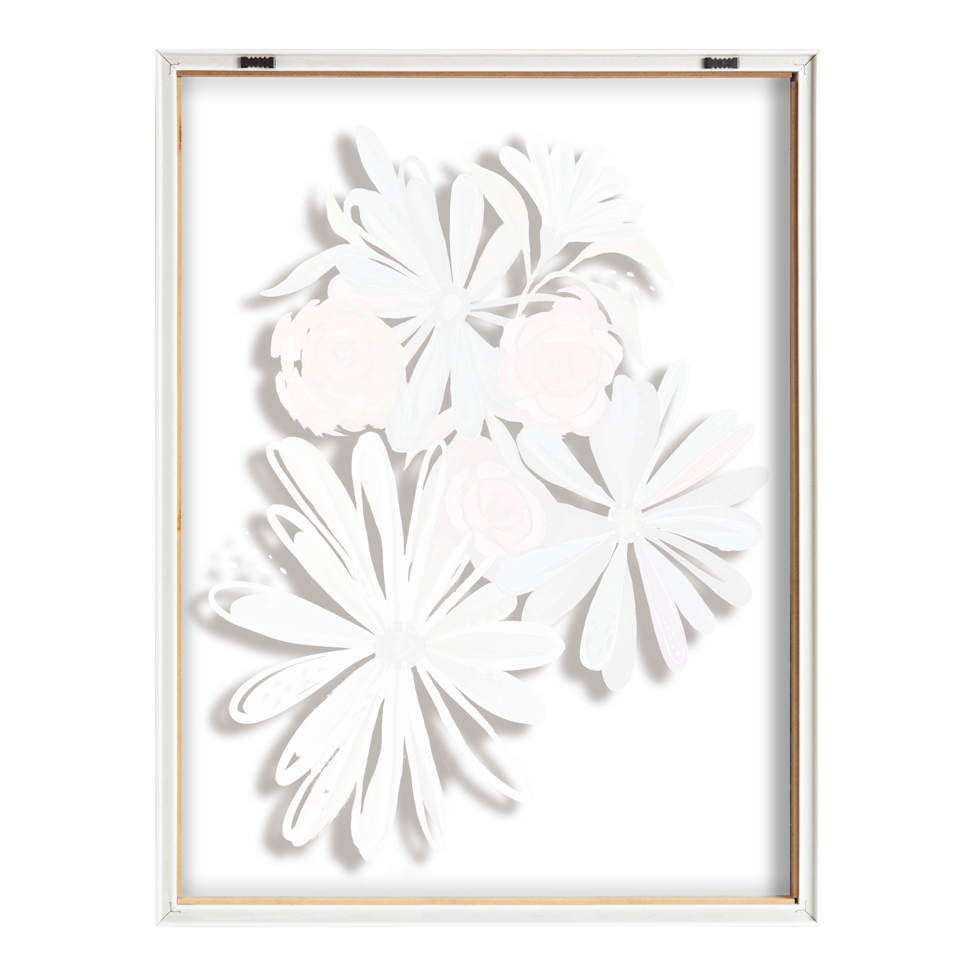 Blake Flowers on Glass 2 Whole Flowers Framed Printed Art by kateandlaurel - product image 12 for Resin Society