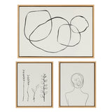 Sylvie Going in Circles and Minimalist Woman Framed Canvas Set by kateandlaurel - product image 7 for Resin Society