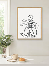 Sylvie Botanical Sketch Print No 1 Framed Canvas by The Creative Bunch
