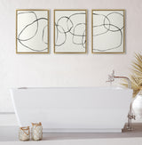 Sylvie Dancing Circles BW Framed Canvas by kateandlaurel - product image 4 for Resin Society