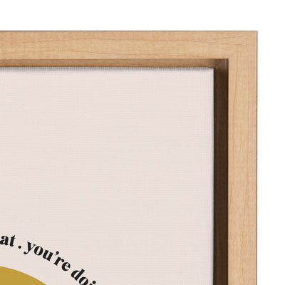 Sylvie Your Doing Great Framed Canvas by kateandlaurel - product image 3 for Resin Society