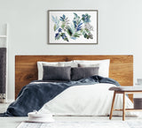 Sylvie Tropic Leaves Blue Framed Canvas by kateandlaurel - product image 4 for Resin Society