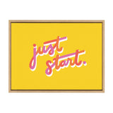 Sylvie Just Start Framed Canvas by kateandlaurel - main product image for Resin Society