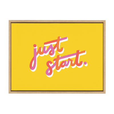 Sylvie Just Start Framed Canvas by kateandlaurel - main product image for Resin Society