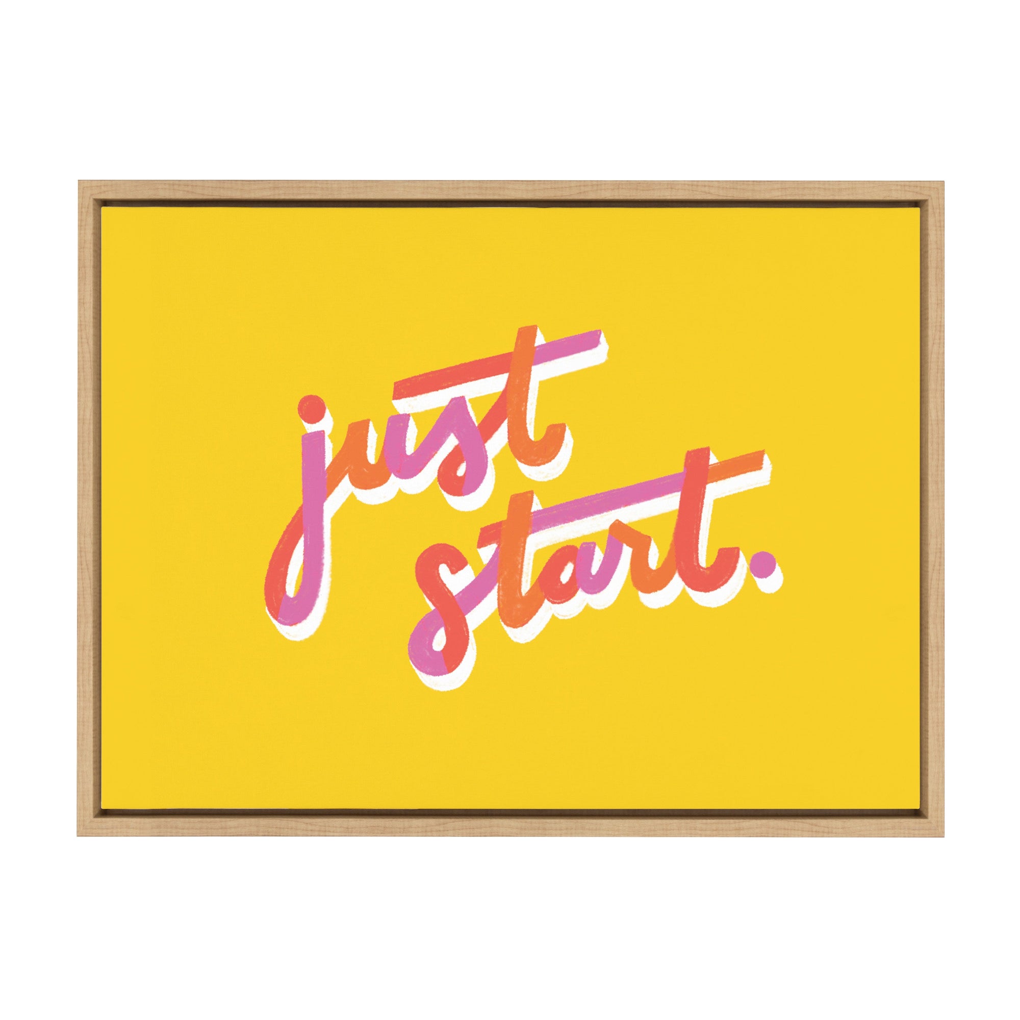Sylvie Just Start Framed Canvas by kateandlaurel - product image 10 for Resin Society