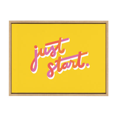 Sylvie Just Start Framed Canvas by kateandlaurel - product image 10 for Resin Society