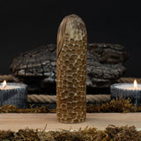 Hand-carved wooden Odin figurine 13 cm tall, Norse god statue with detailed craftsmanship