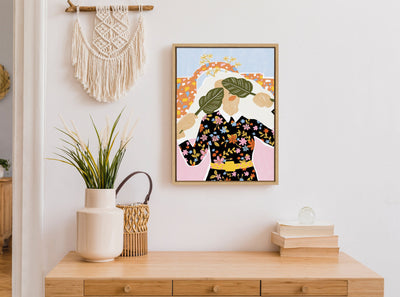 Sylvie I Can't See You Framed Canvas by kateandlaurel - product image 7 for Resin Society