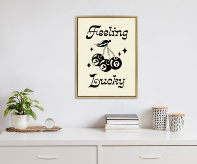 Sylvie Feeling Lucky Cherries Framed Canvas by Alli Standefer