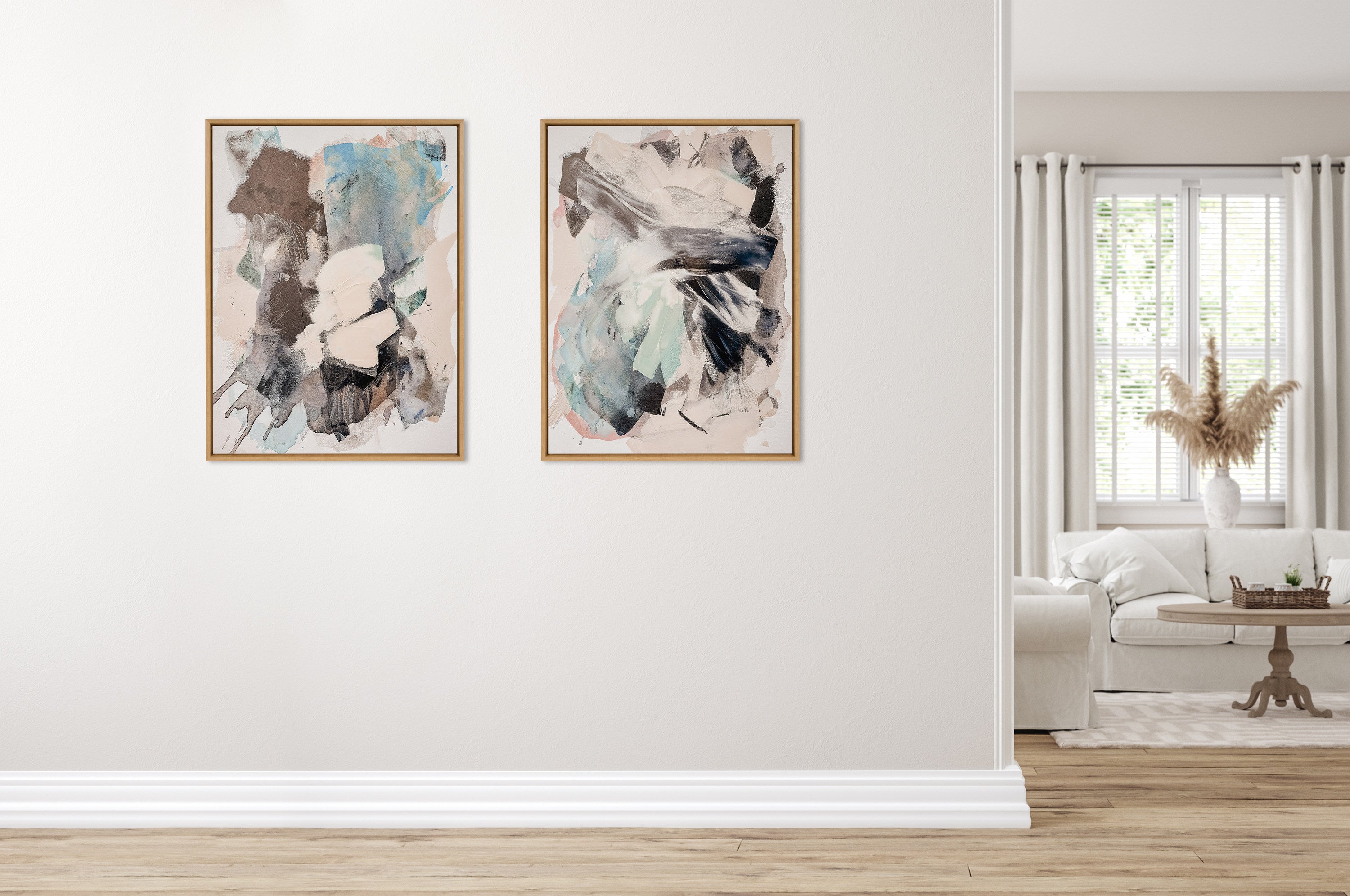 Sylvie Painted Flow I Framed Canvas by Amy Lighthall