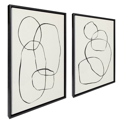 Sylvie Going in Circles Framed Textured Canvas Set by kateandlaurel - product image 19 for Resin Society