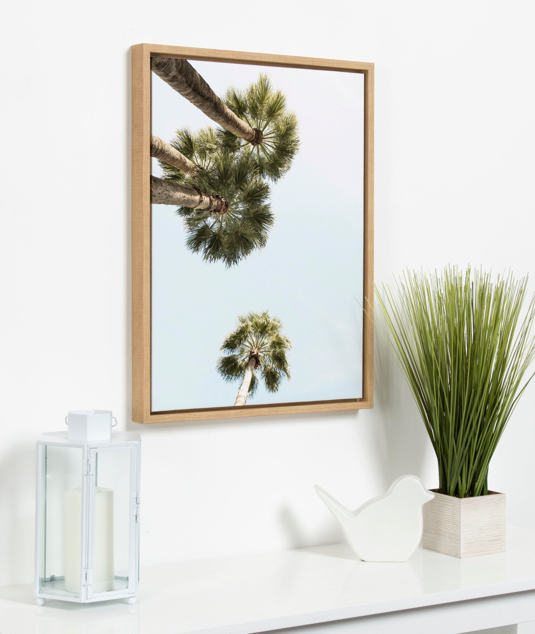 Sylvie Palm Trees Above Framed Canvas by kateandlaurel - product image 6 for Resin Society