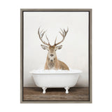 Sylvie Male Deer in Rustic Bath Framed Canvas by kateandlaurel - product image 14 for Resin Society