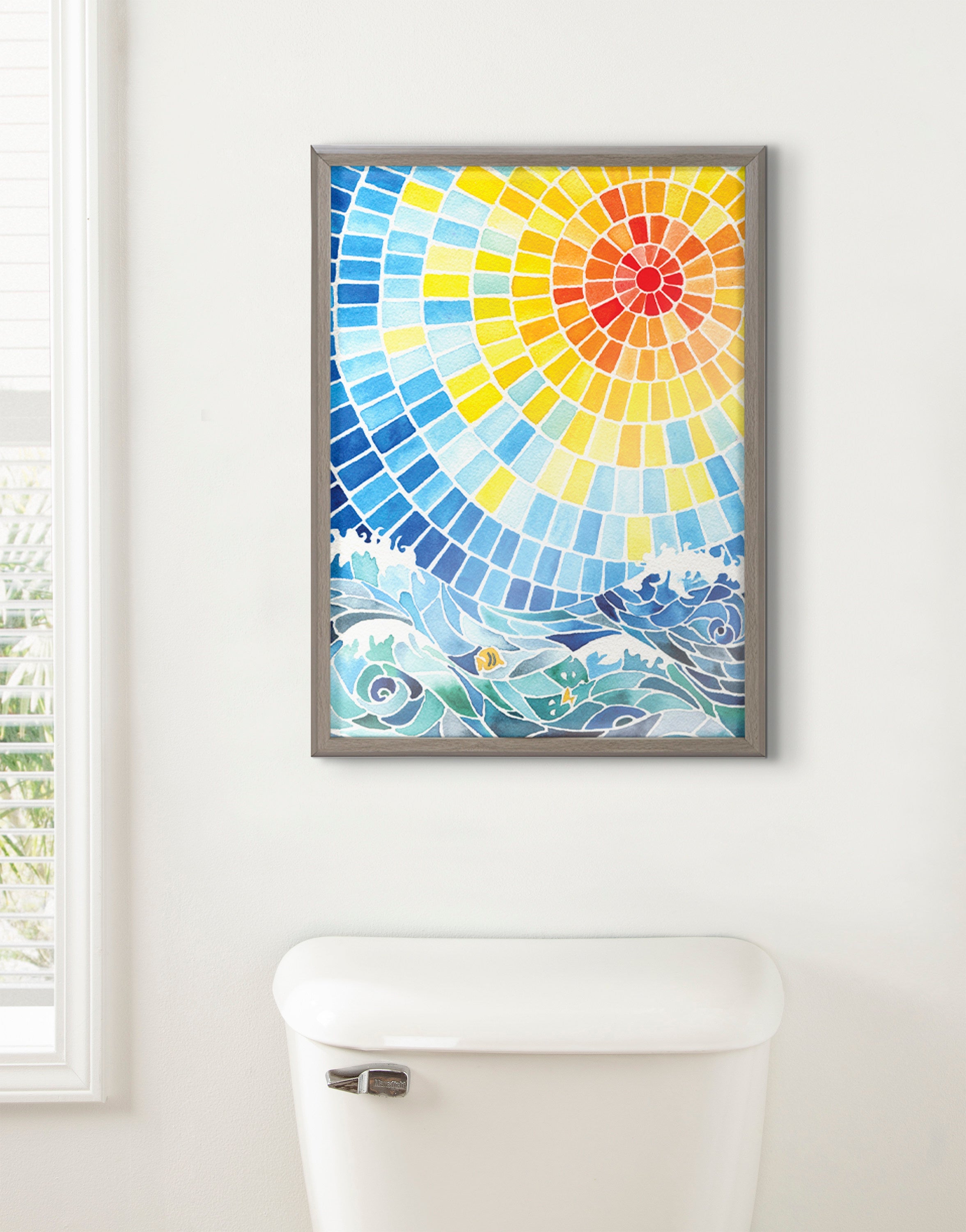 Blake Under the Hawaiian Sun Framed Printed Glass by kateandlaurel - product image 4 for Resin Society