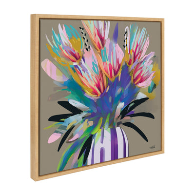 Sylvie Bright Flowers Framed Canvas by Inkheart Designs