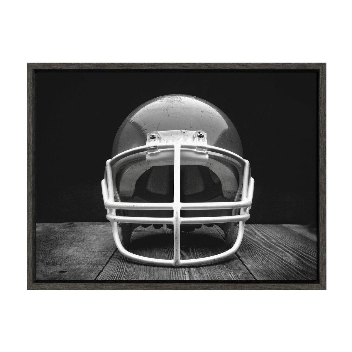 Sylvie Vintage Football Helmet Framed Canvas by kateandlaurel - main product image for Resin Society