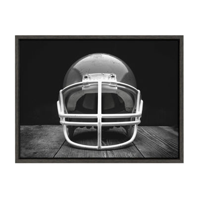 Sylvie Vintage Football Helmet Framed Canvas by kateandlaurel - main product image for Resin Society