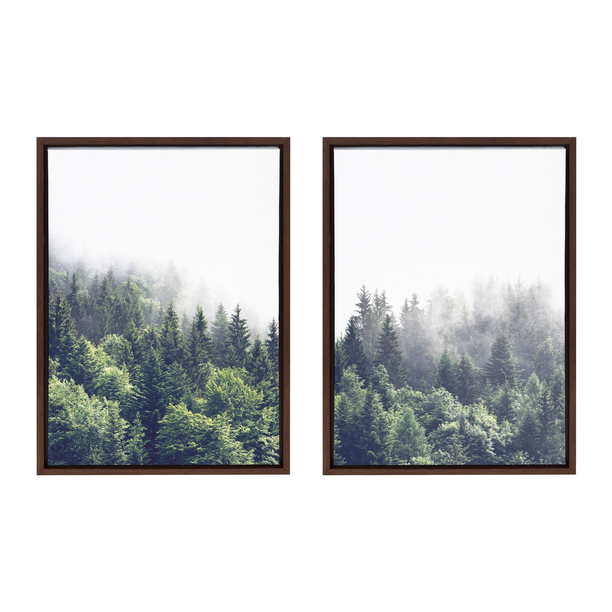 Sylvie Lush Green Forest on a Foggy Day Framed Canvas Set by The by kateandlaurel - product image 10 for Resin Society