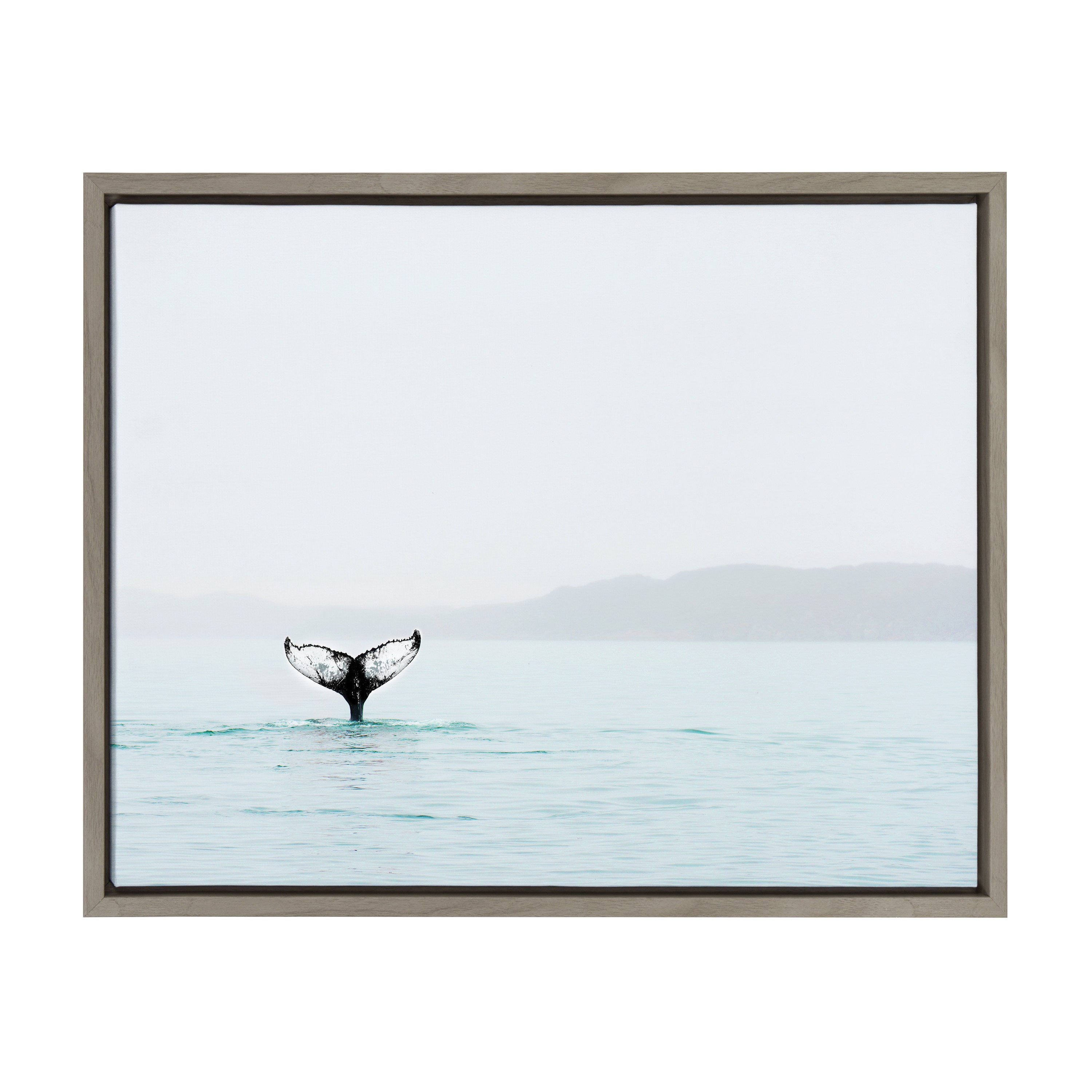 Sylvie Whale Tail In The Mist Framed Canvas by Amy Peterson by kateandlaurel - product image 7 for Resin Society