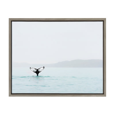 Sylvie Whale Tail In The Mist Framed Canvas by Amy Peterson by kateandlaurel - product image 7 for Resin Society