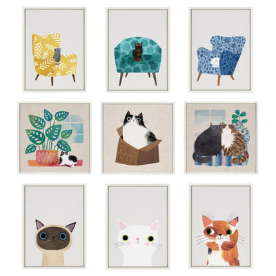 Sylvie Big Plant Framed Canvas by Planet Cat
