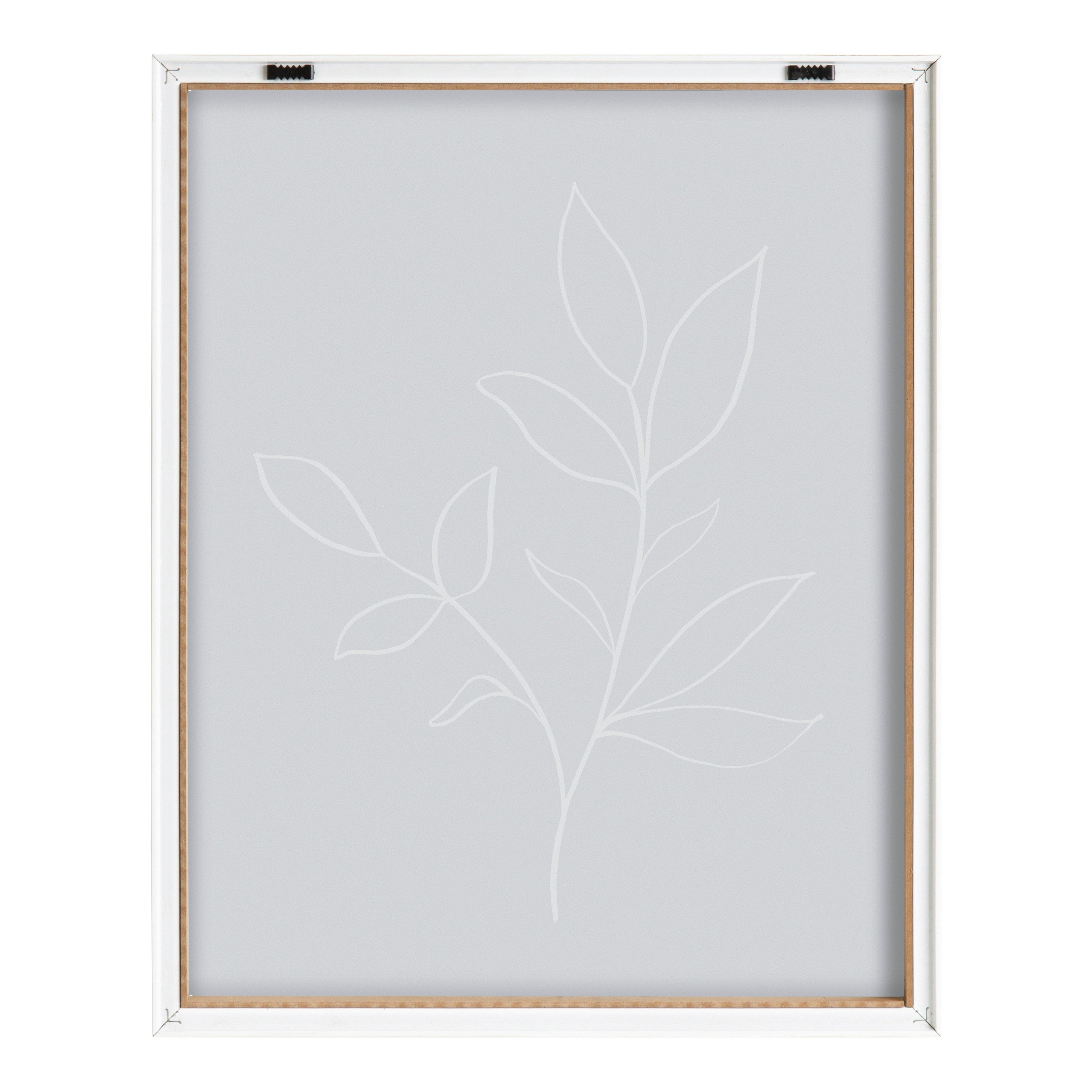 Blake Modern Blue Botanical Line Sketch Print 2 Framed Printed Glass by