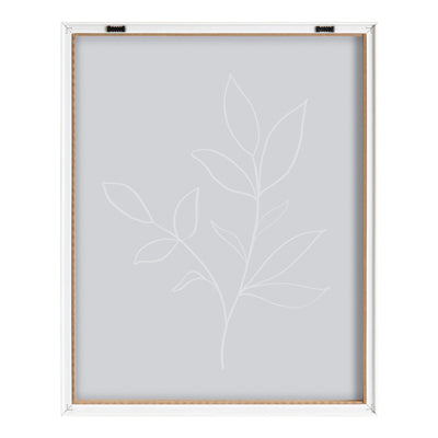Blake Modern Blue Botanical Line Sketch Print 2 Framed Printed Glass by