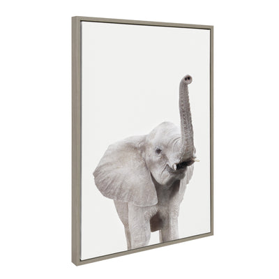 Sylvie Young Elephant Framed Canvas by Amy Peterson by kateandlaurel - product image 17 for Resin Society