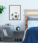 Sylvie Soccer Ball Portrait Framed Canvas, Gray 18x24 by kateandlaurel - product image 7 for Resin Society