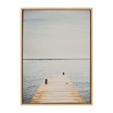 Sylvie Standing on the Dock Framed Canvas by Laura Evans by kateandlaurel - main product image for Resin Society