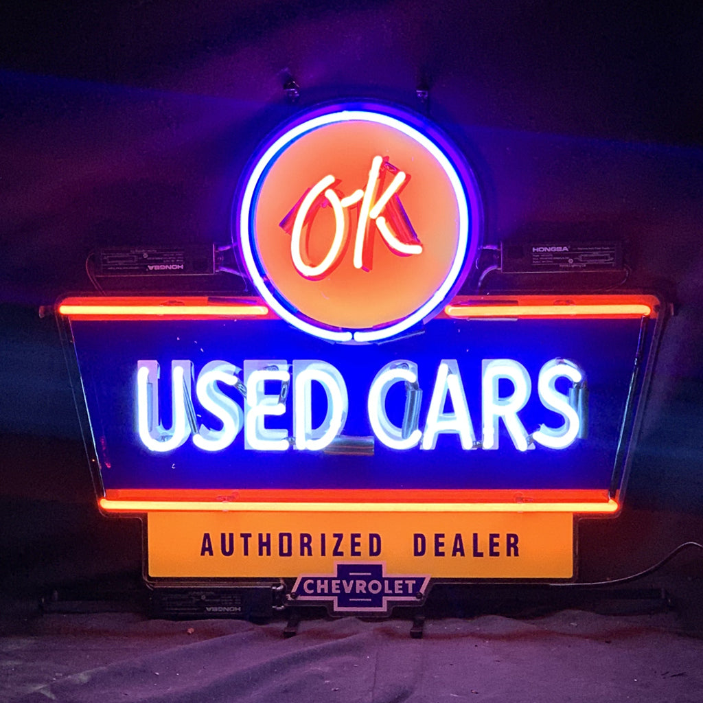 OK Used Cars Authorized Dealer Chevrolet Neon Signs Light by Neon Signs Land - main product image for Resin Society