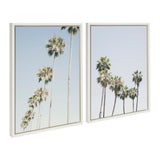 Sylvie Palm tree Row and LA Summer Framed Canvas by kateandlaurel - product image 2 for Resin Society
