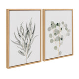 Sylvie Neutral Botanical 1 and 2 Framed Canvas Set by The Creative by kateandlaurel - product image 2 for Resin Society