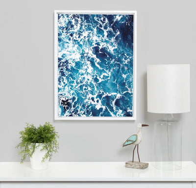 Sylvie Waves Framed Canvas by Simon Te Tai by kateandlaurel - product image 5 for Resin Society