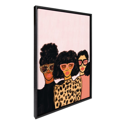 Sylvie Fashion Girl Framed Canvas Set by Kendra Dandy of Bouffants and by kateandlaurel - product image 2 for Resin Society