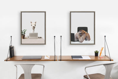 Sylvie Mr. Al Paca here, I’m in Distribution Framed Canvas by kateandlaurel - product image 9 for Resin Society